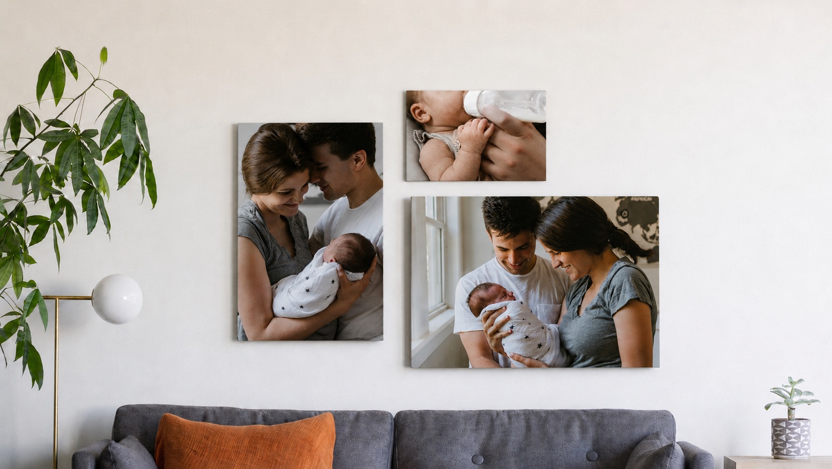 A baby newborn metal print from SimplePrints