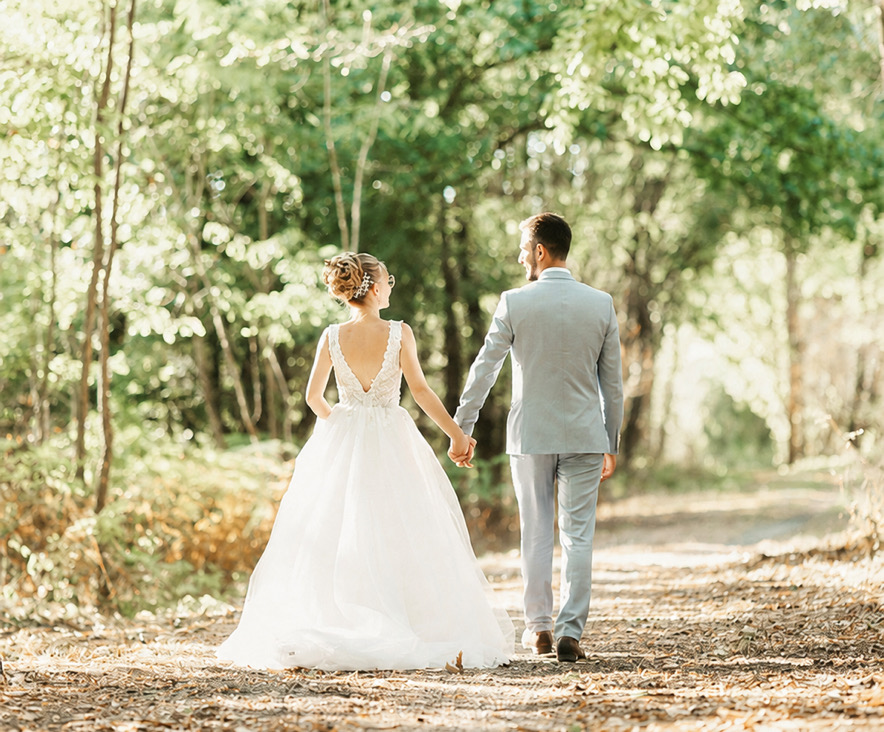 Wedding Canvas Print shown at scale on a living-room wall