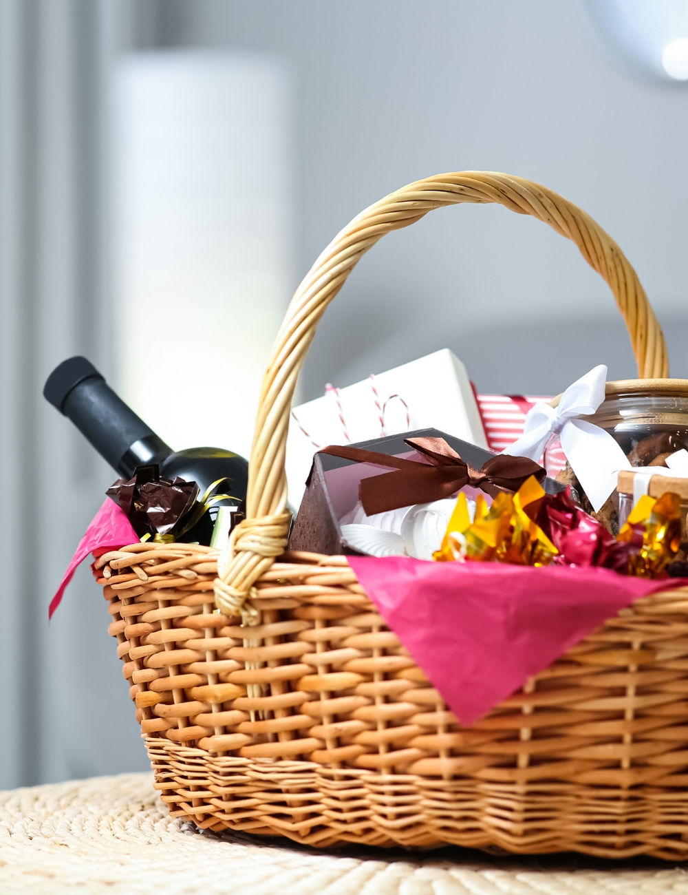 Valentine Gift Basket with tech gifts