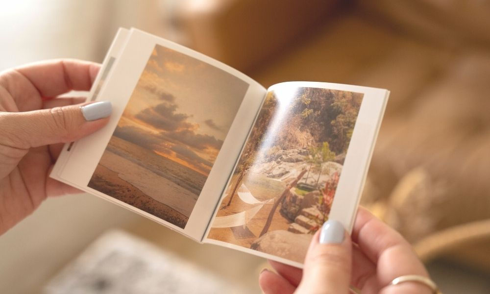 Mini photo books by SimplePrints are pocket-sized photo books and make the perfect gift for stocking stuffers or small hands. Mini photo books come in sets of 3, sized at 3.5” x 3.5” and up to 98 pages.