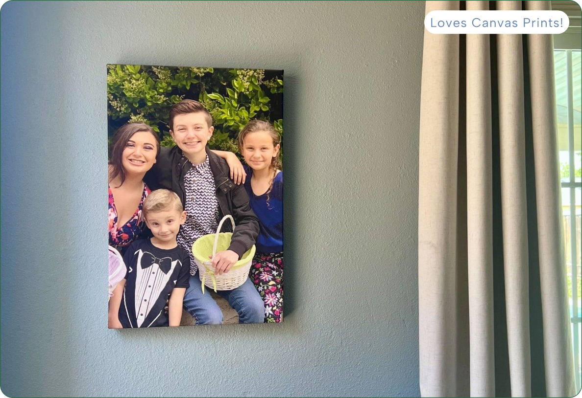 Photo of a canvas print