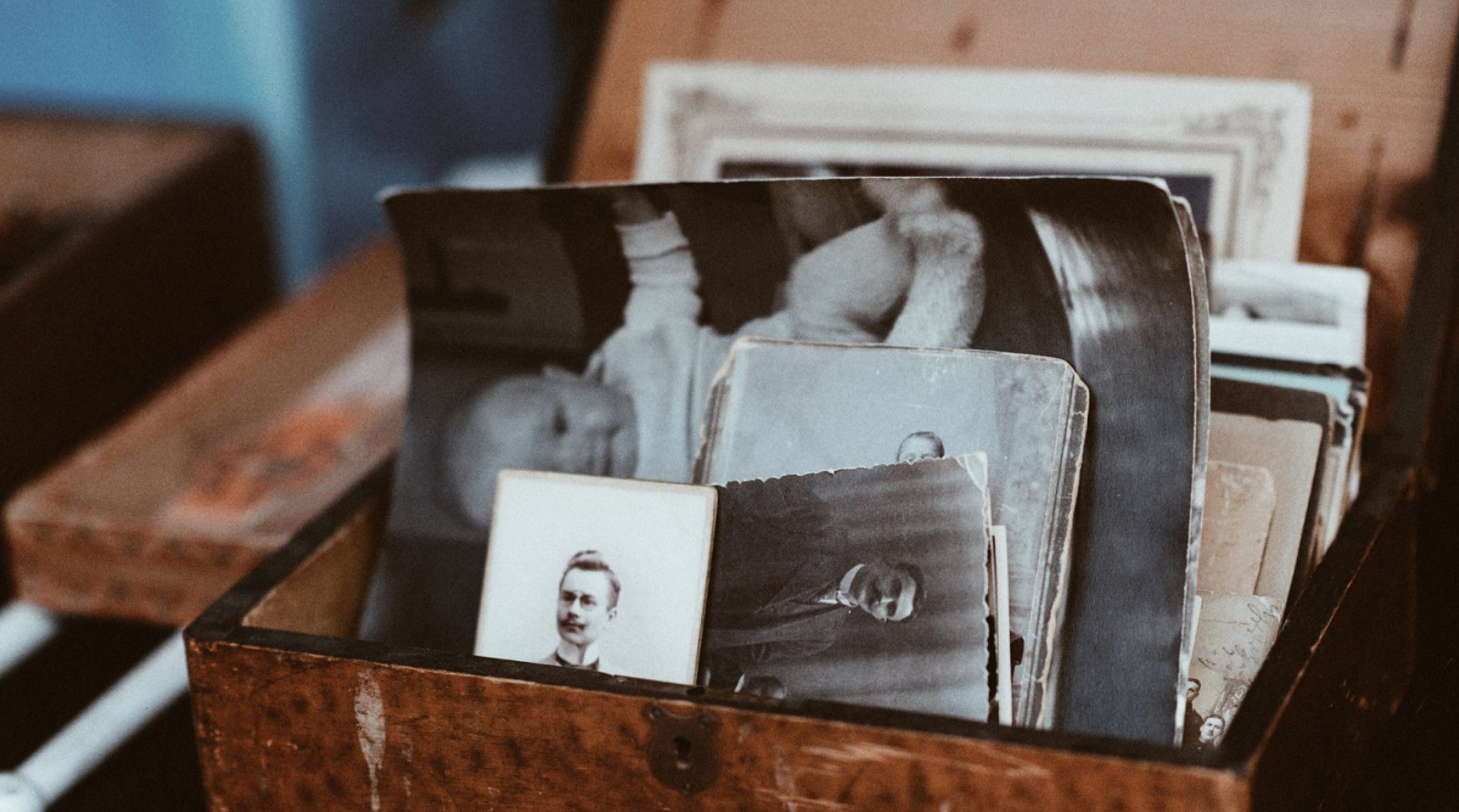 Find a way to share old photos through snail mail, text, email, or an online platform and gather the old pictures