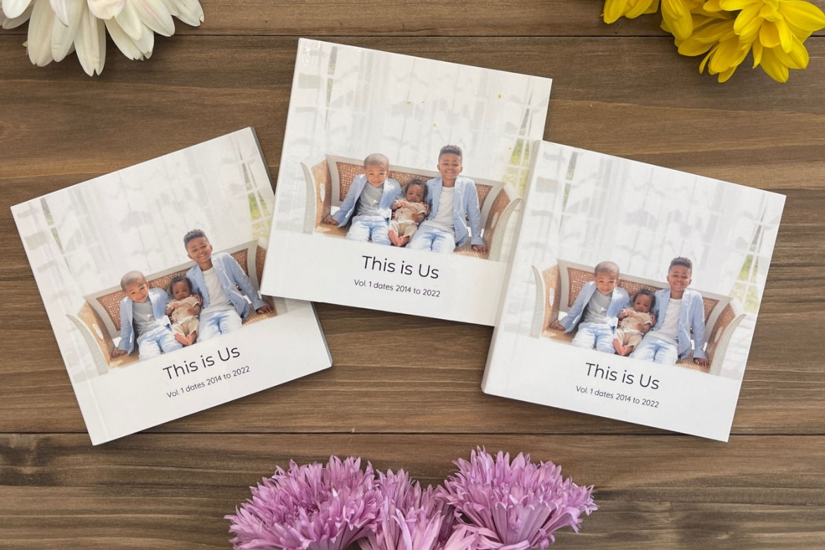 SimplePrints mini photo book set titled "this is us"