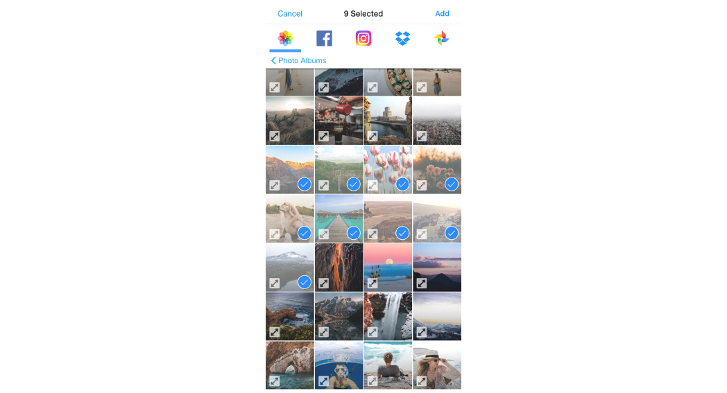 SimplePrints app is designed to make adding photos, even from a number of sources. All of your images, can be curated to create the perfect photo book collection.