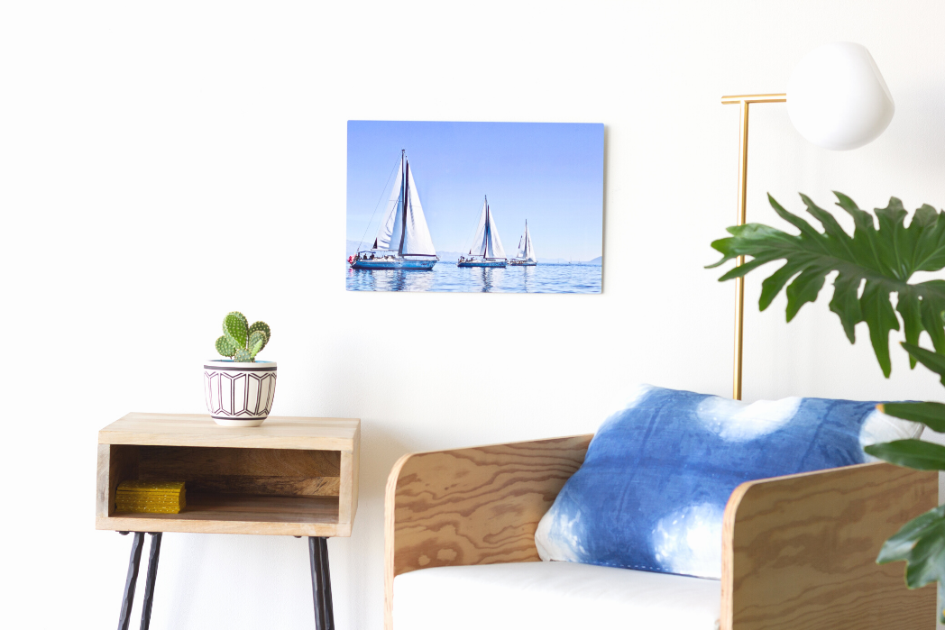 Create a gallery wall using different shapes and sizes of photos or build your own triptych showcasing your favorite landscape by getting them printed on SimplePrints app