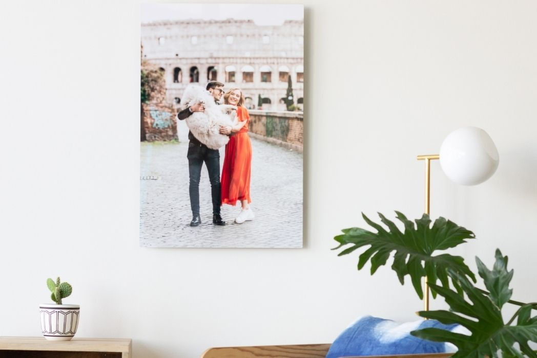 Choose metal print or canvas print based on your preferences. Create custom wall art online with SimplePrints app