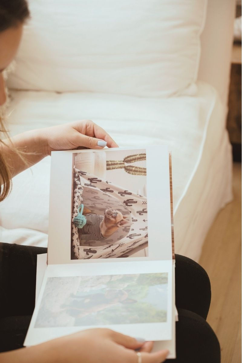 A personalized photo book for Mother's day featuring the beloved pets in Mom’s life!