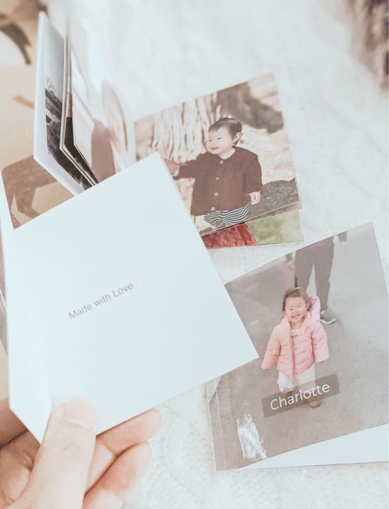 Create Mini Photo Books on phone with SimplePrints app. Add photos of your siblings with your mom and share the identical pocket-sized photo books