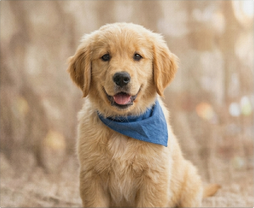 Pet Memorial Canvas Print shown at scale on a living-room wall